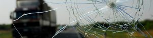 spiderweb crack in a windshield