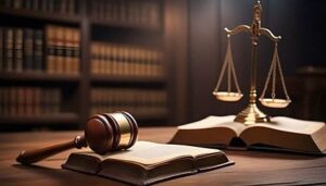 A gavel with the scales of justice in the background. How much do most personal injury lawyers charge in Providence?